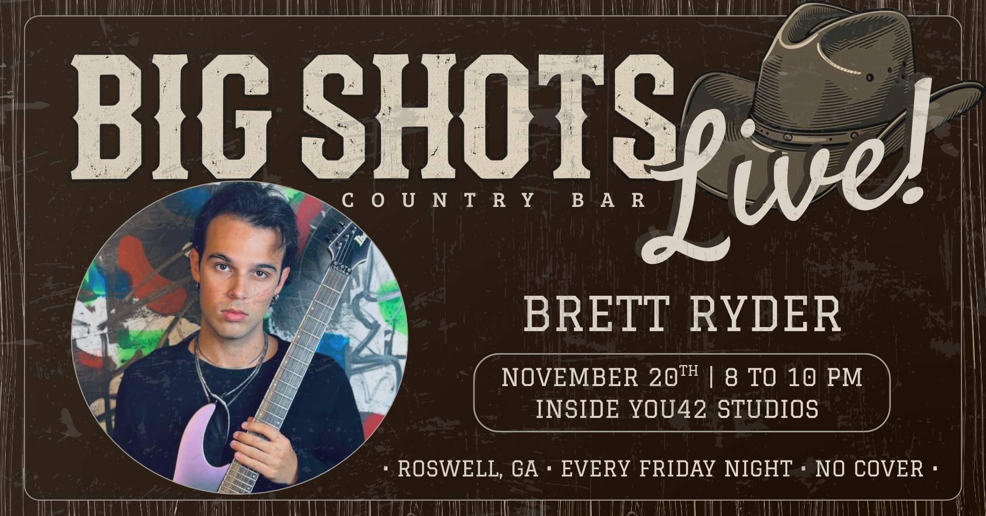 Big Shots LIVE! — Brett Ryder | FREE CONCERT SERIES official event graphic