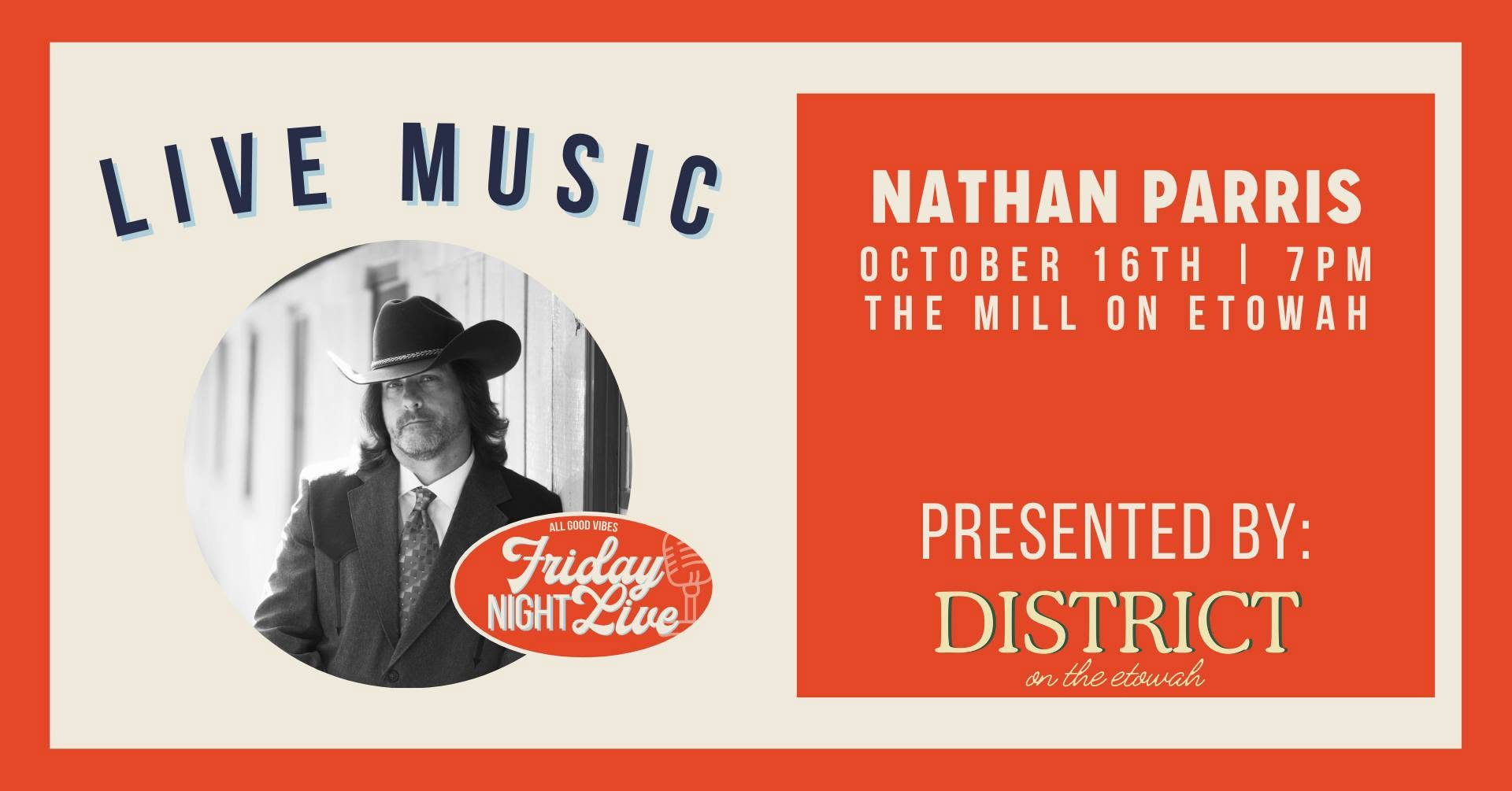 Friday Night Live — Nathan Parris official event graphic