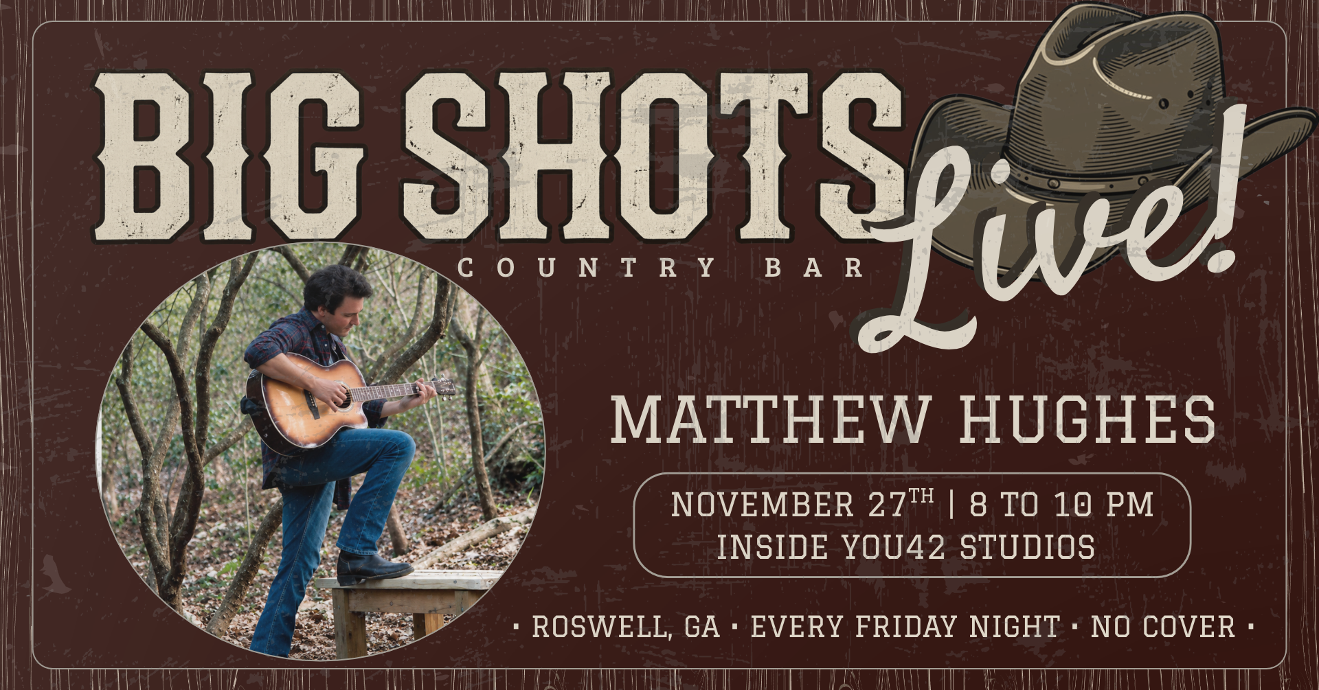 Big Shots LIVE! — Matthew Hughes | FREE CONCERT SERIES official event graphic