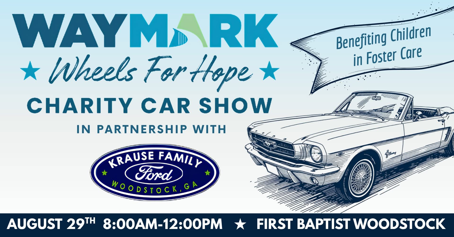 Waymark Wheels for Hope official event graphic