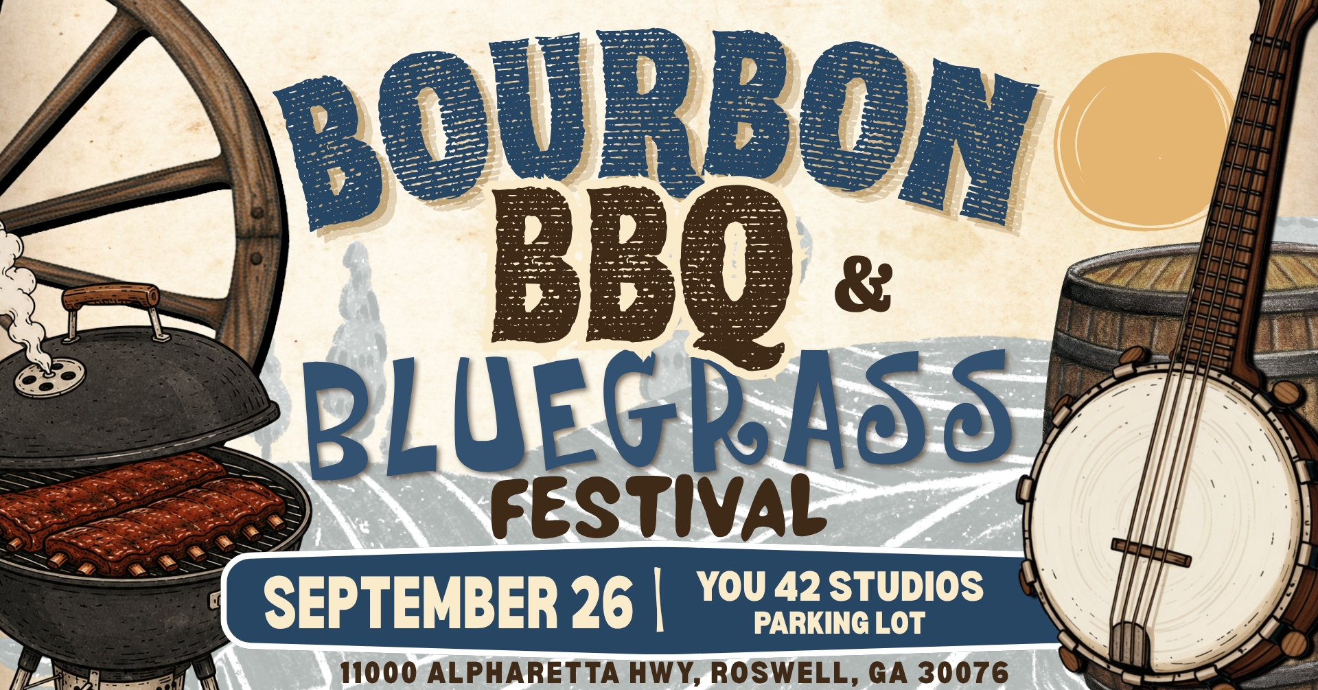 Bourbon, BBQ, and Bluegrass Festival 2026 official event graphic